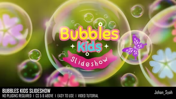 Videohive Bubbles Kids Slideshow for After Effects