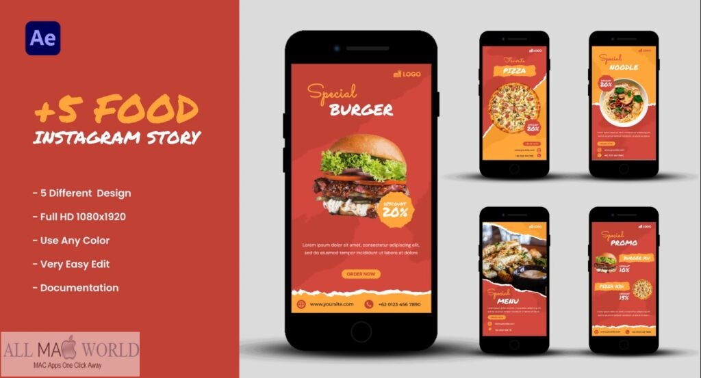 Videohive Food Instagram Story After Effects Plugin