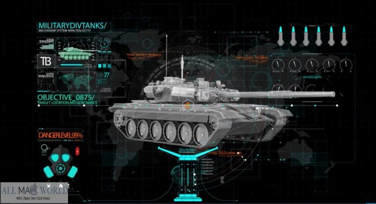 Videohive HUD Info Miltary Tank Project for After Effects Free Download