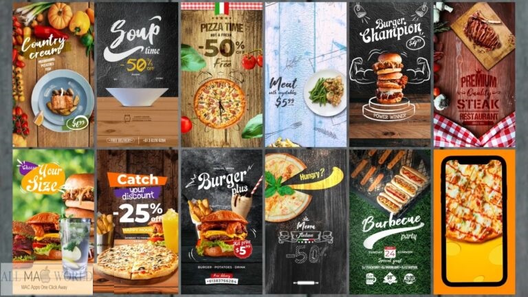 Videohive Restaurant Promo Social Network Project for After Effects Free Download