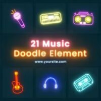 Videohive Top best Music Doodles Element Pack for After Effects