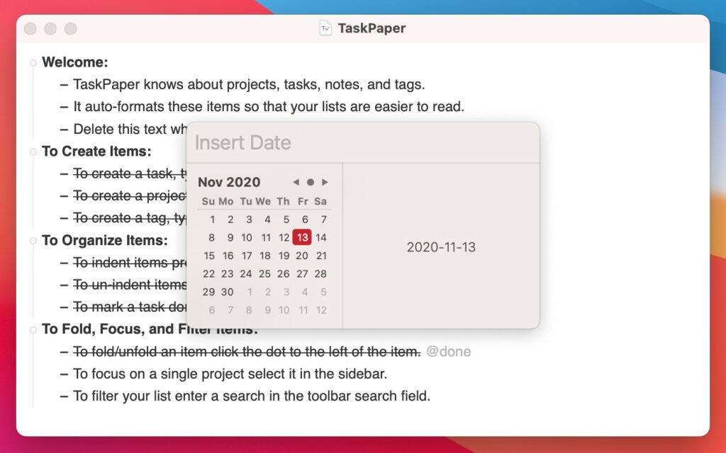 TaskPaper for Mac Free Download