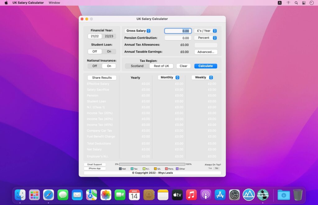 UK Salary Calculator for Mac Free Download