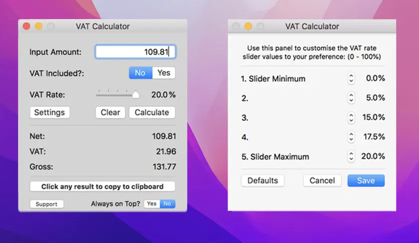 VAT Calculator 3 for Mac Free Download