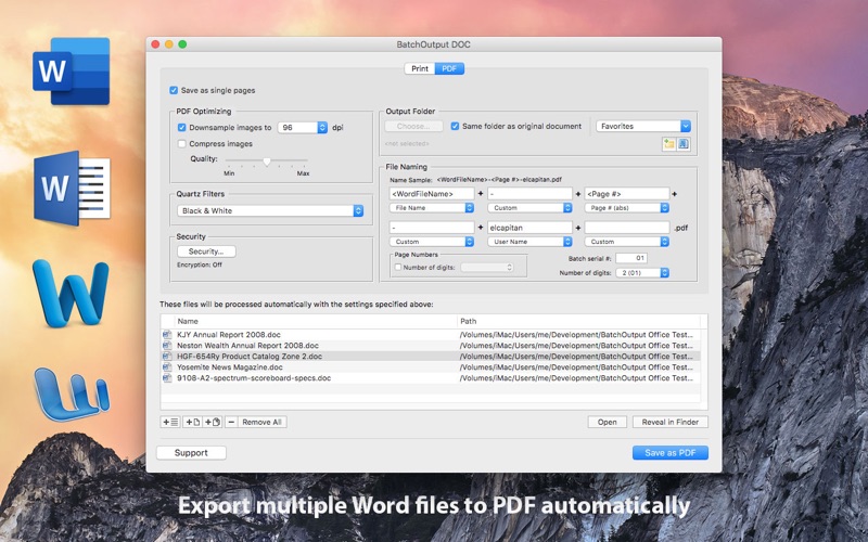 BatchOutput DOC 2 for Mac Free Download