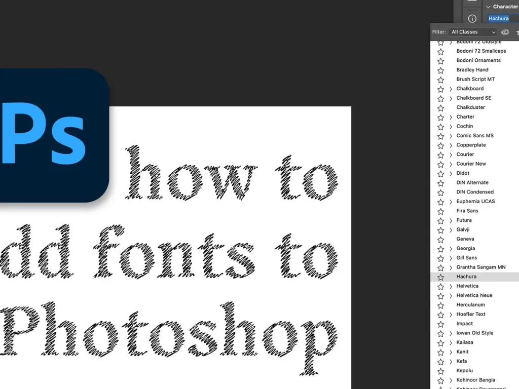 Fonts in Photoshop