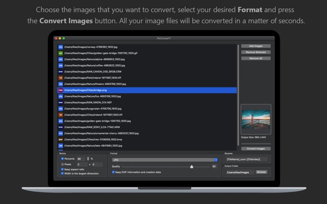 PicConvert Convert Photos 1.3 for Mac Free Download