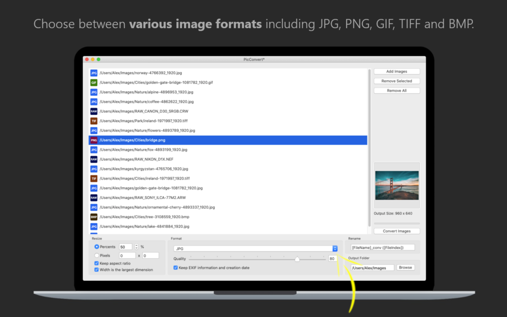 PicConvert Convert Photos 2023 for Mac Free Download