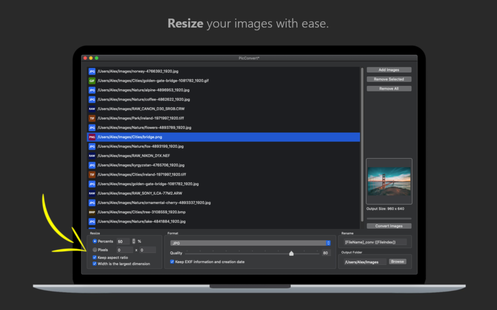 PicConvert Convert Photos for macOS Free Download
