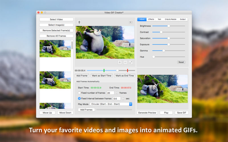 Video GIF Creator GIF Maker for Mac Free Download