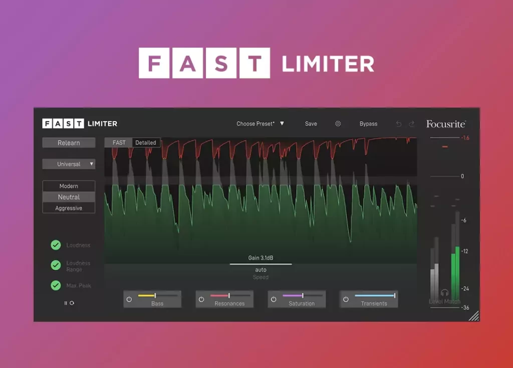 Focusrite FAST Limiter for macOS Free Download