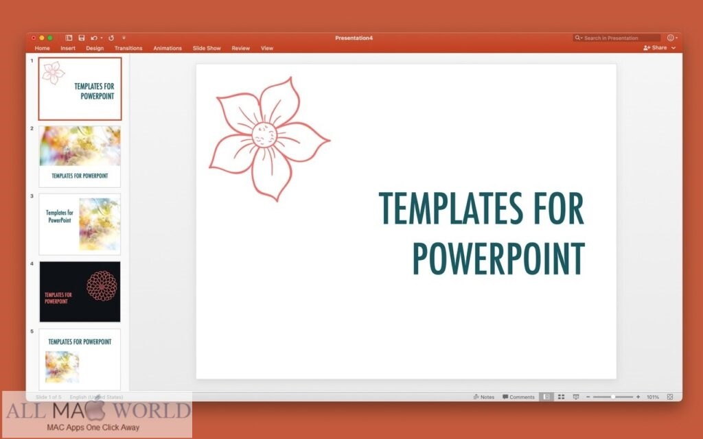 Template for MS PowerPoint 6 Free Download macOS