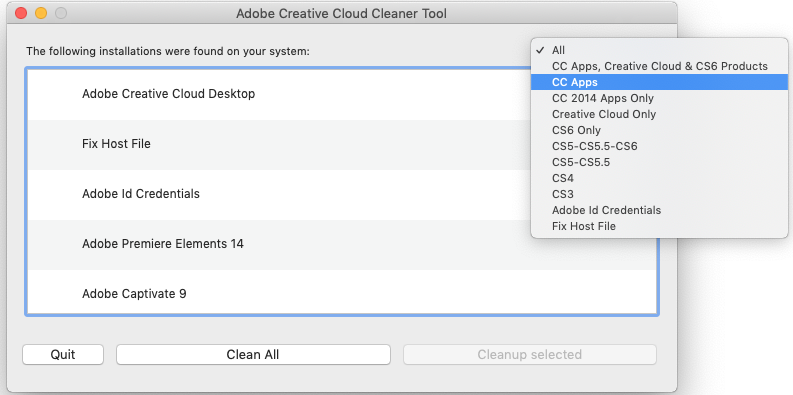 Adobe Creative Cloud Cleaner Tool 4 for Mac Free Download