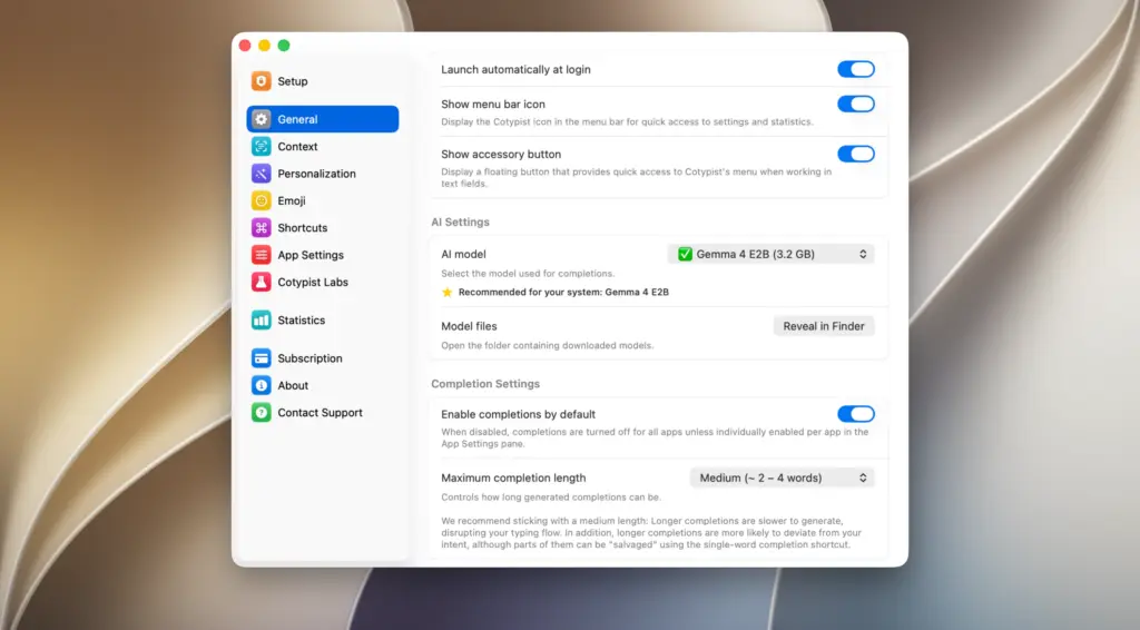 Cotypist for MacOS