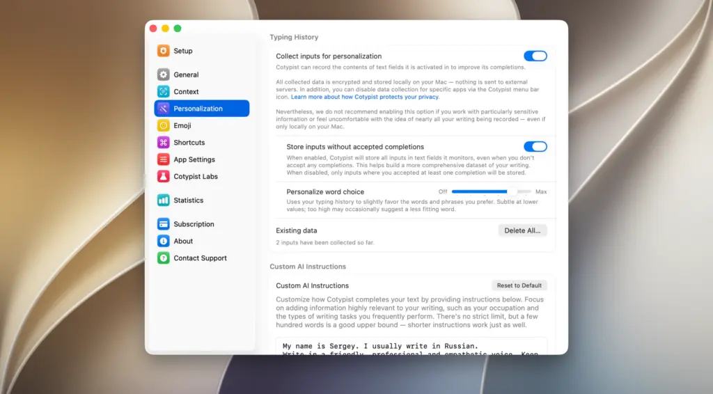 Cotypist for MacOS Free Download