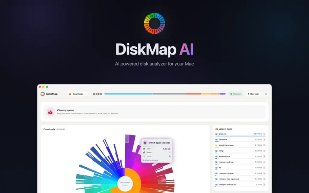 DiskMap Al for Mac