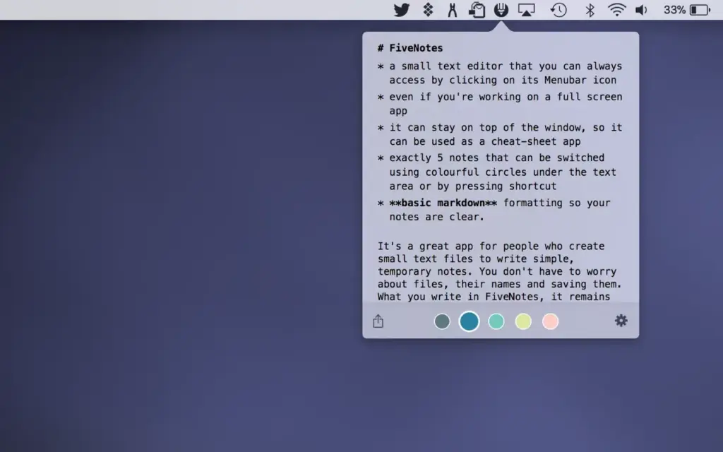 Download FiveNotes for MacOS