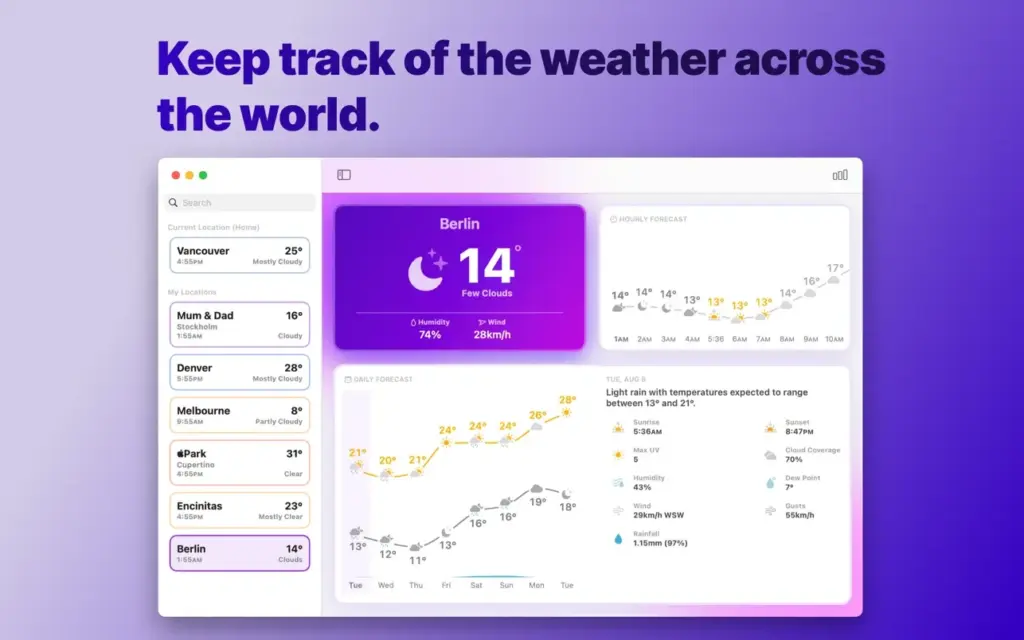 Mercury Weather for MacOS Free Download