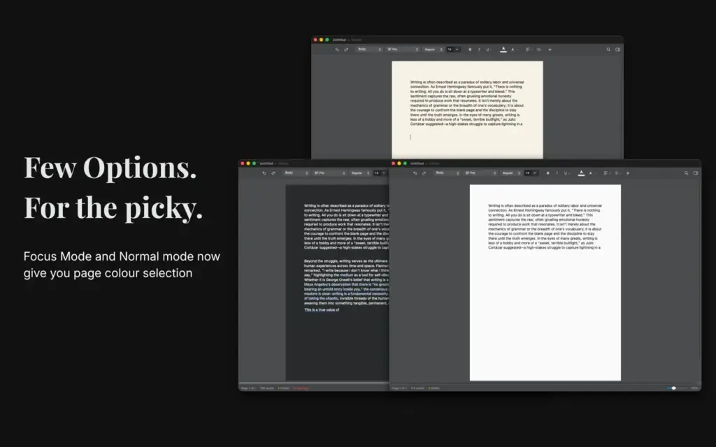 Verso Writer for MacOS