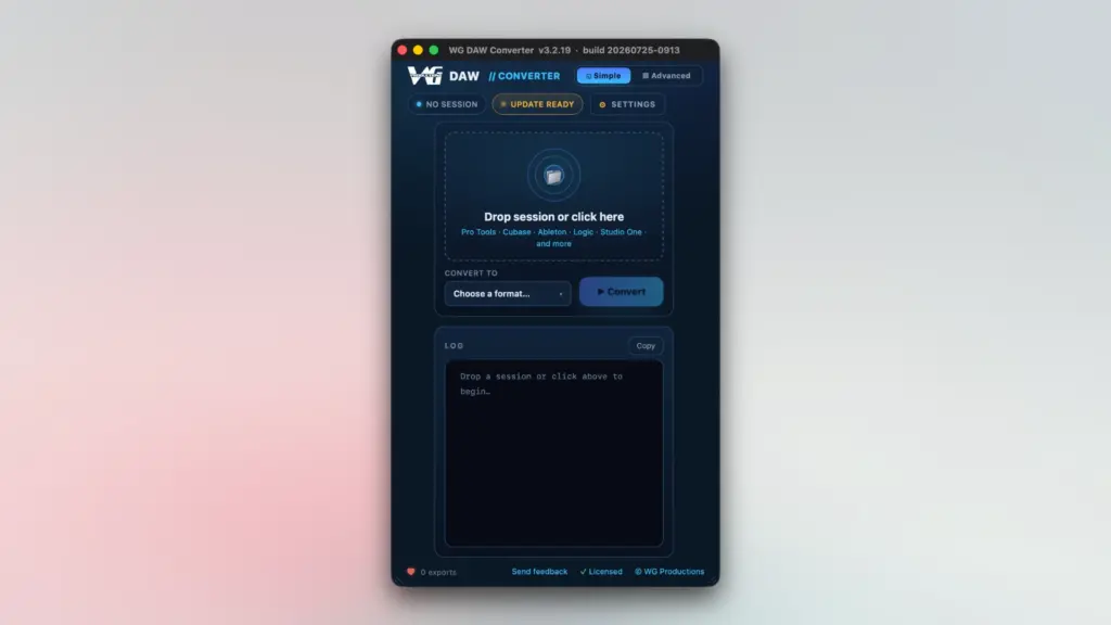 WG DAW Converter for MacOS Free Download