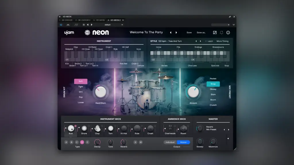 uJAM Virtual Drummer NEON for Mac