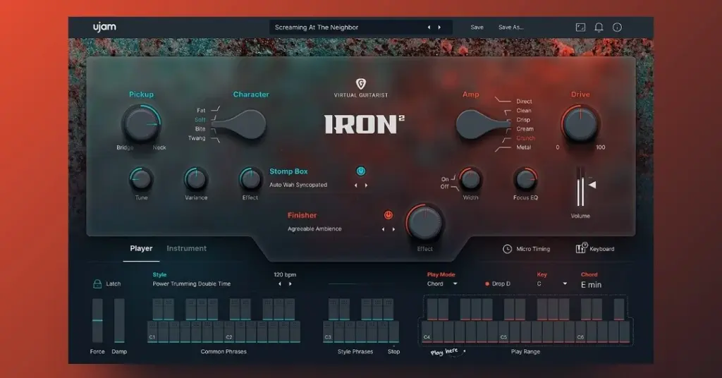 uJAM Virtual Guitarist IRON 2 for MacOS Free Download