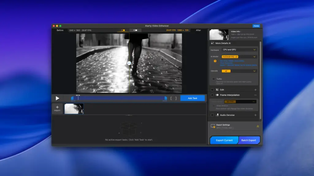 Download Aiarty Video Enhancer for MacOS
