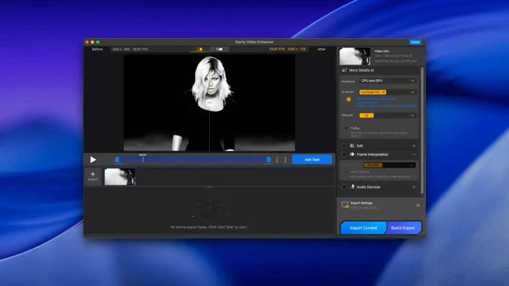 Aiarty Video Enhancer for MacOS Free Download