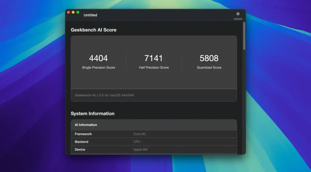 Geekbench AI for Mac Free Download