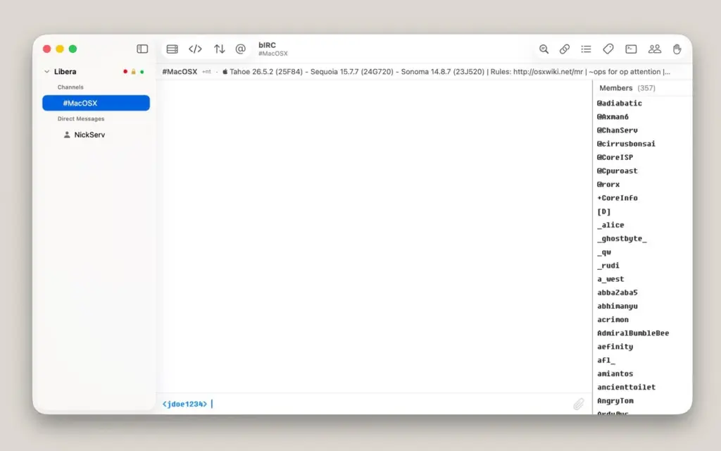 bIRC for Mac Free Download