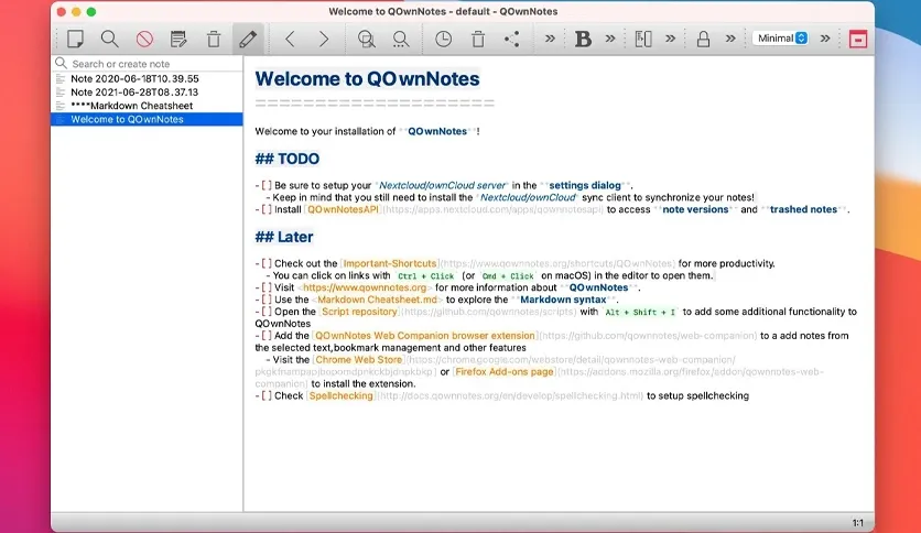 QOwnNotes for MacOS Free Download